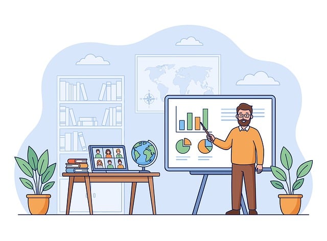 Free online education webinar e-learning illustration