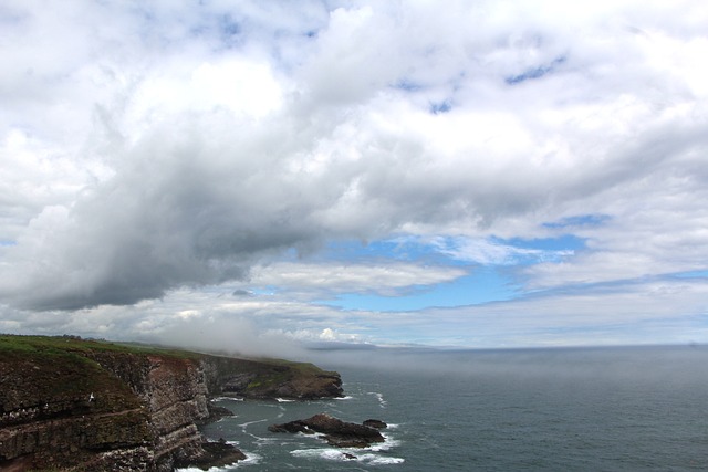 Costa, Mar, Nubes, Niebla, Naturaleza
