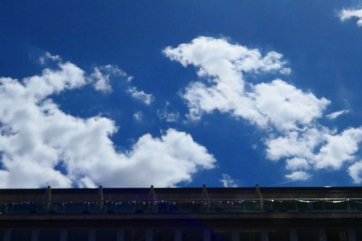 Skyer, Himmel, Blå, Natur, Dag