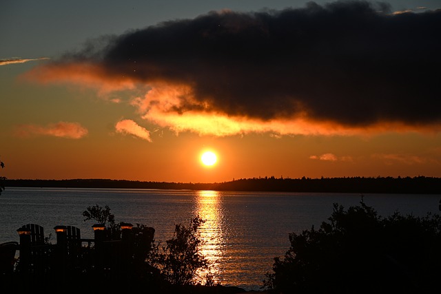 Solnedgang, Sø, Ro, Natur, Refleksion