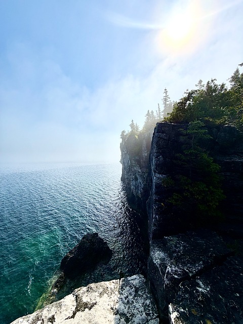 Tobermory, Tåge, Solskin, Sommer