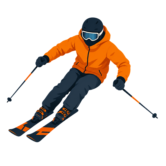 Free skiing sport speed vector