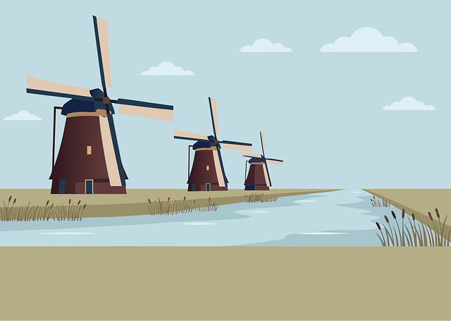 Free Windmill Netherlands vector and picture