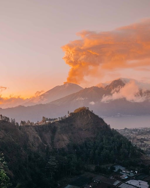 Free Volcano Sunset photo and picture