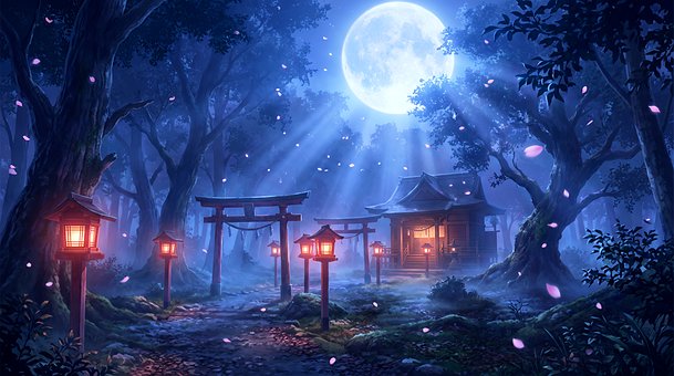 Free Fantasy Full Moon illustration and picture