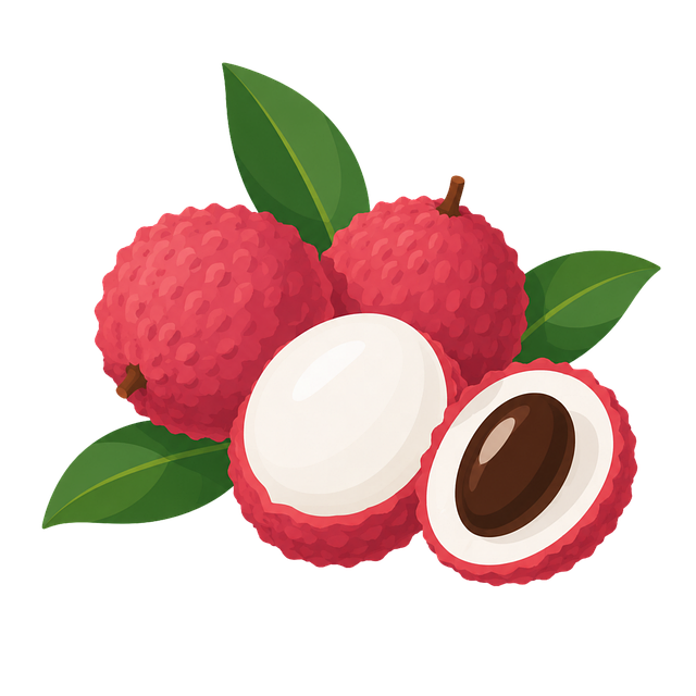 Free lychee tropical exotic illustration