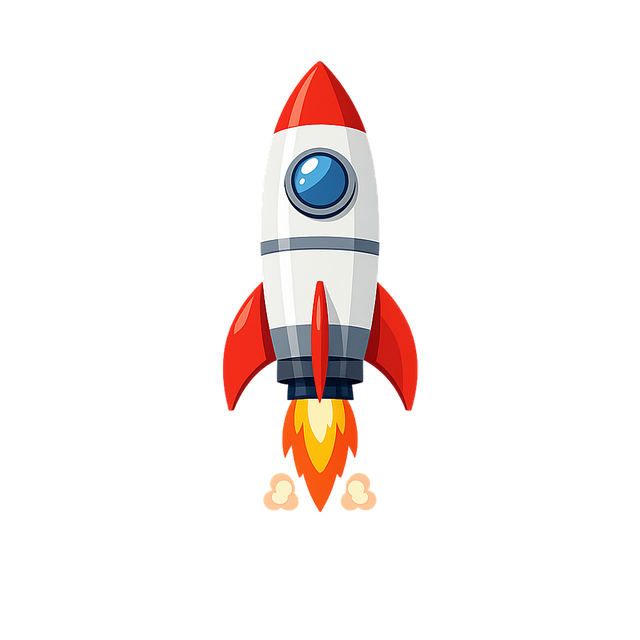 Free rocket spaceship exhaust flame vector