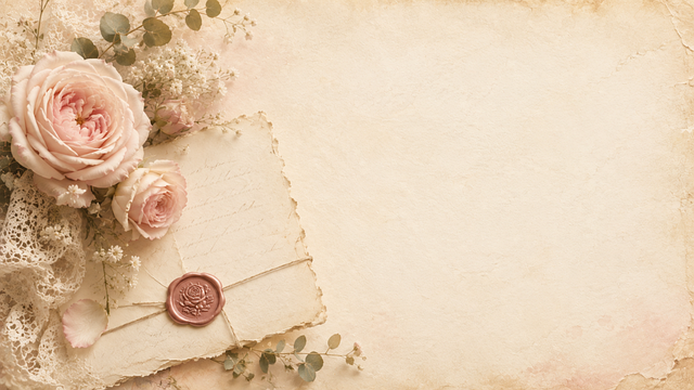 Free love letter romantic background vintage letter illustration