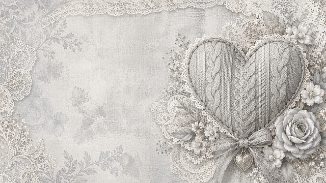 Free heart lace knit illustration