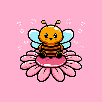 Free Bee Cute illustration and picture
