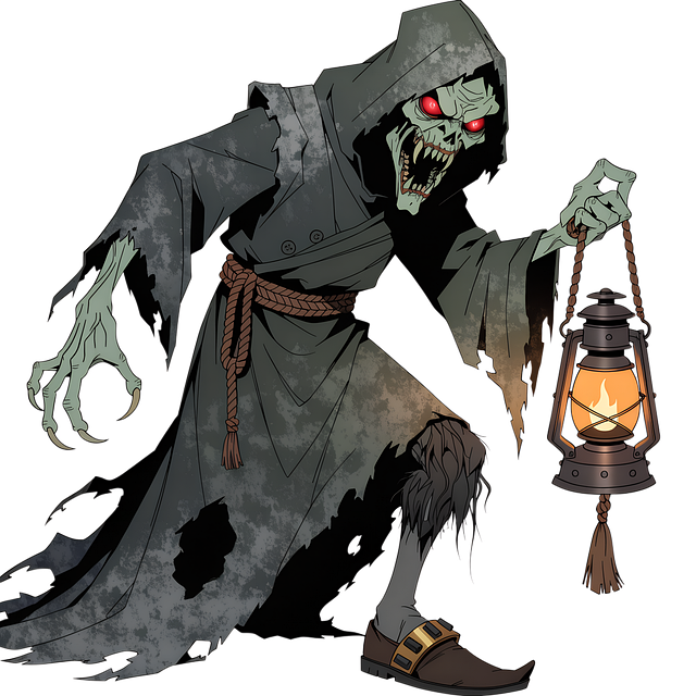 Free crypt ghoul monster illustration