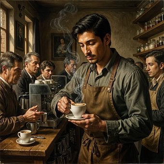 Barista, Kaffee, Café, Espresso, Getränk