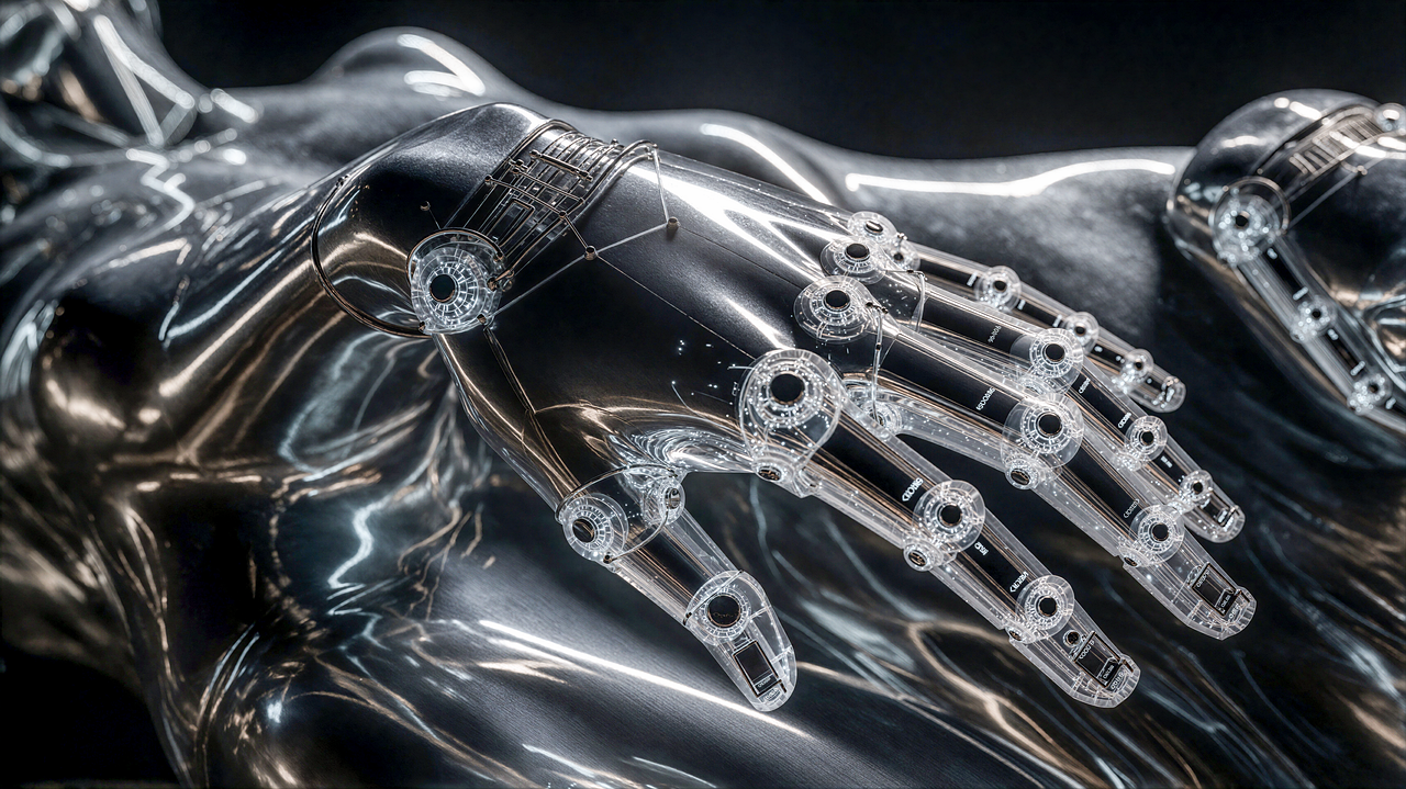 Free robotic hand bionic hand prosthetic hand illustration