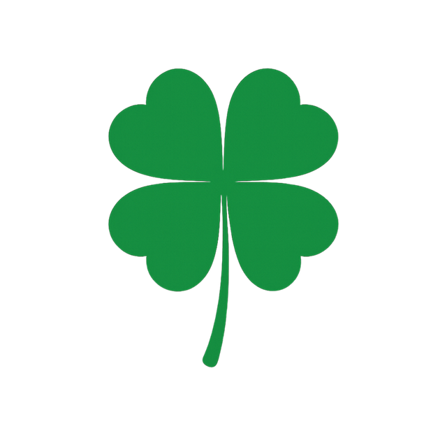 Free four leaf clover luck green leaf vector