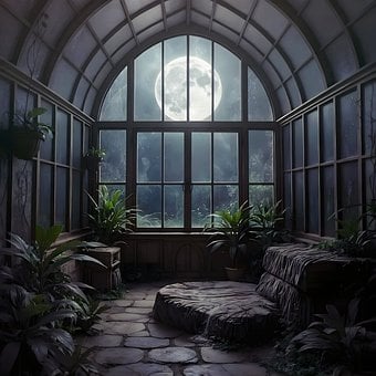 Mond, Raum, Möbel, Innenraum, Gotisch