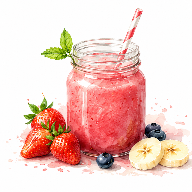 Free smoothie fruit strawberries illustration