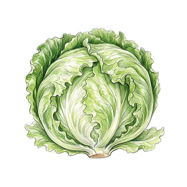 Salatkopf, Gemüse, Kunst, Aquarell
