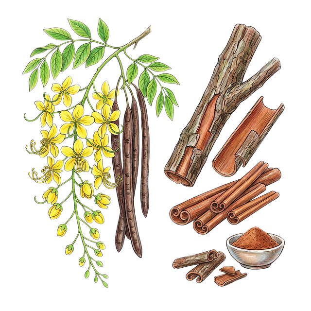 Free cassia flowers yellow illustration