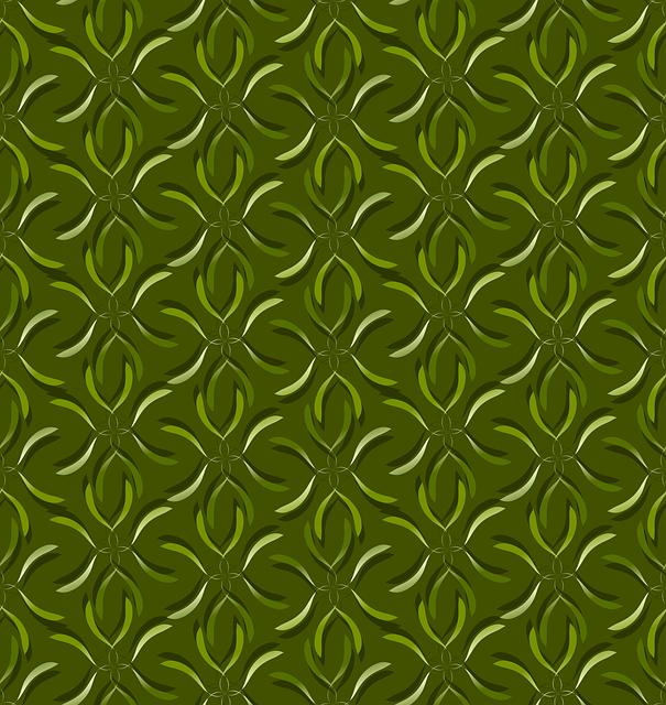 Padrão, Sem Costura, Floral, Folhas