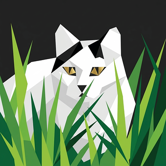 Free Cat Geometric illustration and picture
