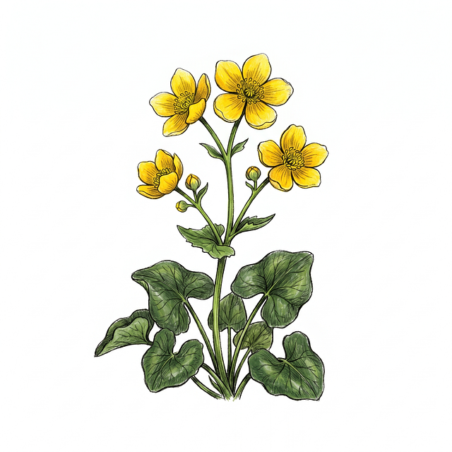 Free flower illustration yellow flowers wildflower illustration