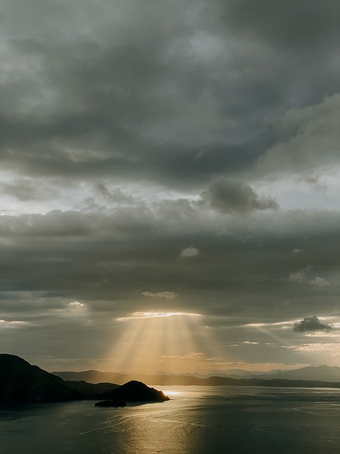 Free Sun Rays Cloudy Sky photo and picture