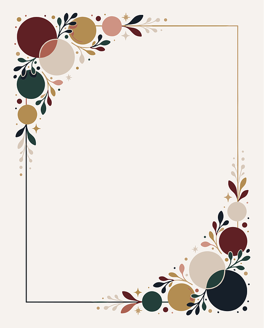 Free decorative frame floral border botanical design vector