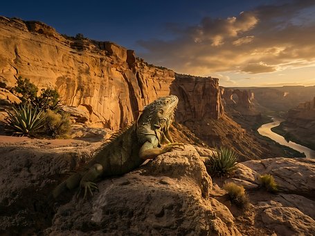 Free Iguana Reptile illustration and picture