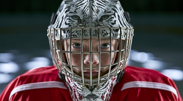 Eishockey, Torwart, Maske, Schutz, Jung