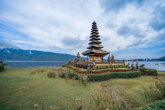 Tempel, Bali, Ulun Danu, See, Landschaft