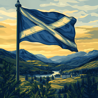 Flag, Skotland, Skotsk Flag, Landskab