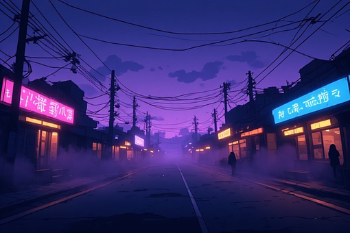 Anime, Scena Nocna, Krajobraz Miejski