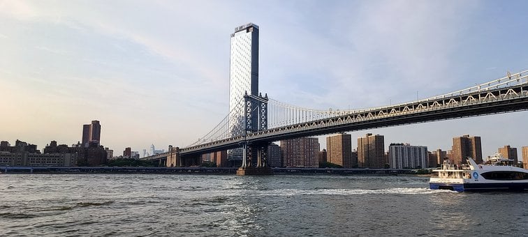 Nowy Jork, Manhattan, Most, Rzeka