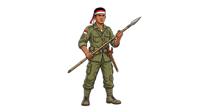 Free soldier military uniform spear vector