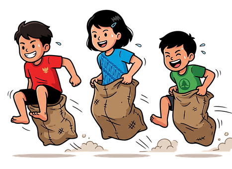 Corrida De Saco, Crianças, Corrida