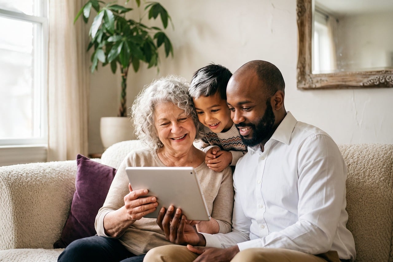 Download free HD stock image of Family Multi-Generational Free family multi-generational grandparents illustration