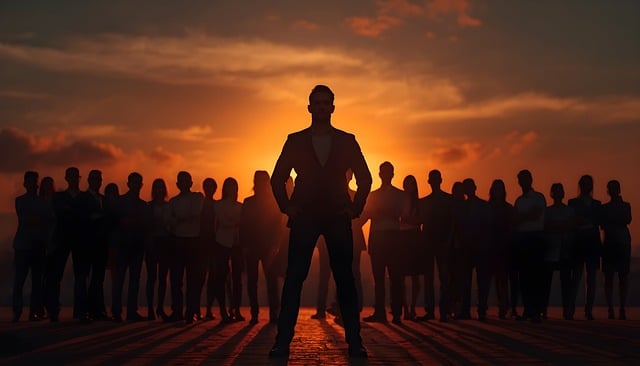 Free leader business sunset illustration