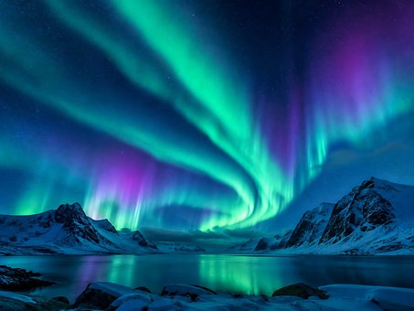 Nordlys, Windows Tapet, Stjernehimmel