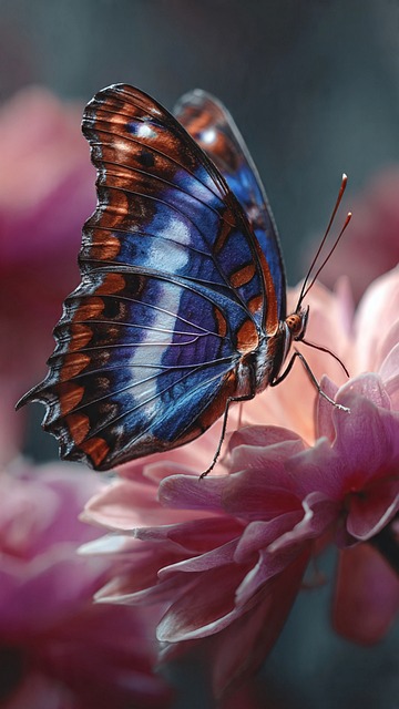 Sommerfugl, Blomst, Farverige Vinger