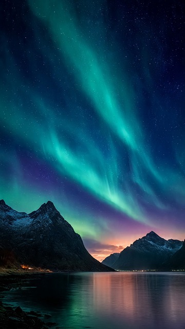 Nordlys, Bjerge, Reflekser