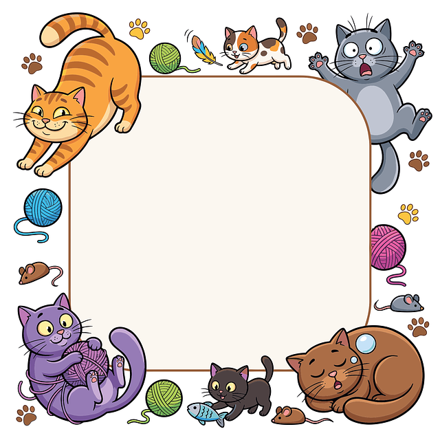 Free cat frame animal vector