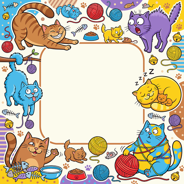 Free cat cartoon cute cats vector illustration vector
