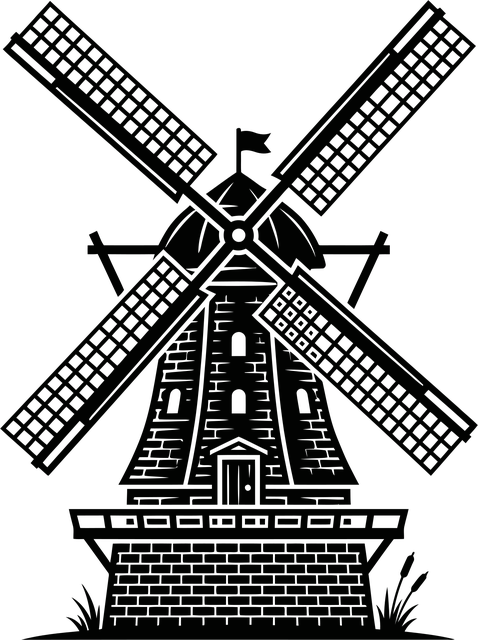 Free windmill agriculture farm vector