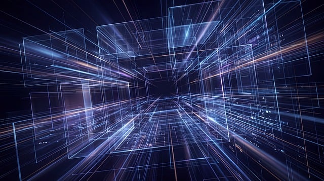 Download free HD stock image of Digital Tunnel Quantum Computing Free digital tunnel quantum computing wireframe illustration