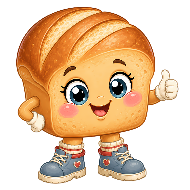 Free bread plate character illustration