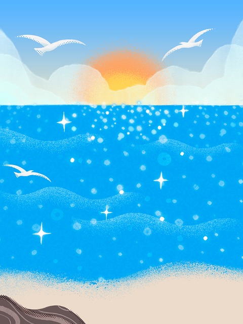 Strand, Meer, Vögel, Morgen