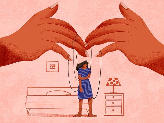 Free control manipulation person illustration