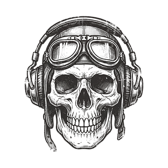 Free Skull Pilot illustration and picture