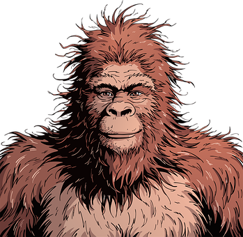Free Bigfoot Messy Hair illustration and picture