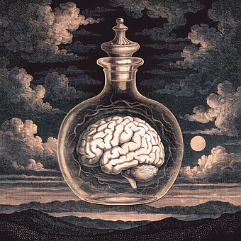 Free Brain Bottle illustration and picture